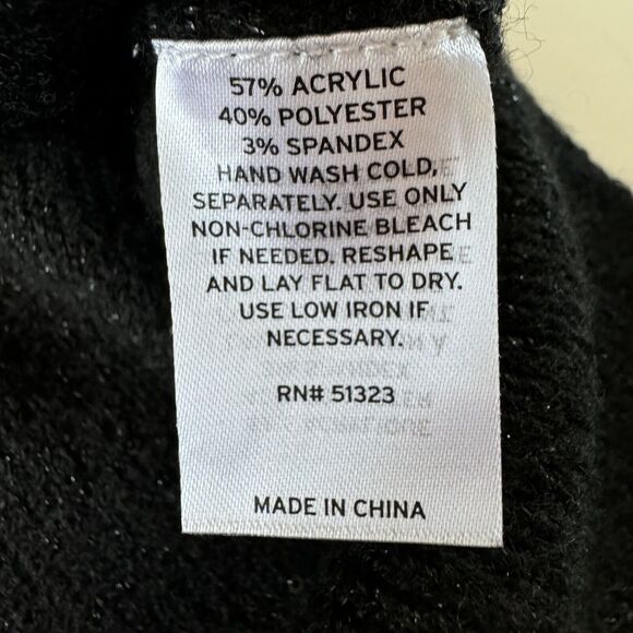 Halogen Black Mock Neck Sequin Sparkle Sweater XS - Picture 6 of 15